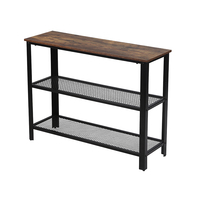 Table classique à incrustation de miroir, panneau en fer antique, amovible et étroit, avec haut en marbre