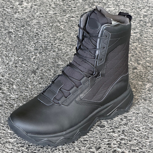 TSB78 Black PU Leather Outdoor <b>Boot</b> Waterproof All Seasons Mid Cut <b>Hiking</b> Shoe - Product Image 1