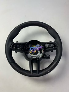 Volant en cuir de haute qualité personnalisé pour <span class=keywords><strong>Porsche</strong></span> 911/718 992 991.2 Macan Cayenne 2010-2021 Amélioré - Product Image 4