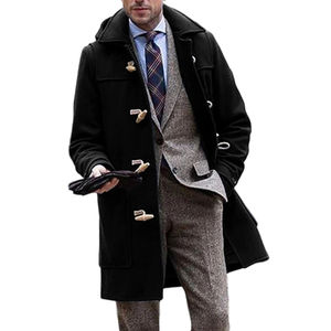Manteau d'hiver pour <span class=keywords><strong>homme</strong></span> - Capuche, fermeture à boutons, mi-long, vêtements d'extérieur Sehe Fashion - Product Image 4