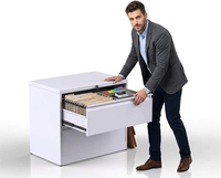 Armoire de bureau moderne en acier, robuste, à 2 tiroirs latéraux, pour hôtel, sous-sol, hôpital