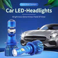 Phares LED H4 transfrontaliers pour voiture, mini-projecteurs, phares à effet poisson, feux LED de moto à faisceau haut et bas, pour rétrofit