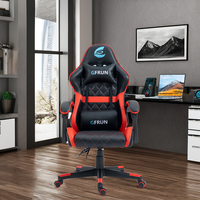 Chaise de course de jeu pivotante en cuir synthétique de haute qualité avec hauteur réglable et rotation à 360 degrés-Bas prix