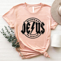 Jésus Highway to Heaven Drôle Christian T-shirt Femmes Jésus T-shirts En Gros