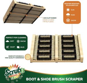 Brosse à <span class=keywords><strong>bottes</strong></span> et chaussures pour l'extérieur, brosse à <span class=keywords><strong>bottes</strong></span> pour <span class=keywords><strong>neige</strong></span> et glace, nettoyeur toutes saisons pour chaussures et <span class=keywords><strong>bottes</strong></span>, élimine la <span class=keywords><strong>neige</strong></span>, le sable et la boue - Product Image 4