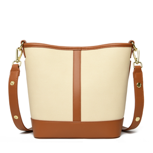 Women's Fashionable <b>Large</b> Capacity Single Shoulder <b>Crossbody</b> Bucket <b>Bag</b> Polyester Waterproof Zipper Closure - Product Image 1