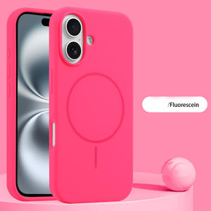 Étui de téléphone en silicone liquide antichoc Magetic pour téléphone 16 Pro Max housse de protection pour téléphone <span class=keywords><strong>portable</strong></span> de luxe - Product Image 6