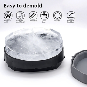 Moule à glaçons en silicone de grande taille pour bain rafraîchissant, sans BPA, <span class=keywords><strong>bac</strong></span> à glaçons extra large, moule à blocs de glace en silicone - Product Image 1