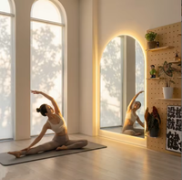 Miroir mural ultra long de grande taille haute définition pour salle de sport, danse, pilates, coiffure, studio de danse, grand miroir LED