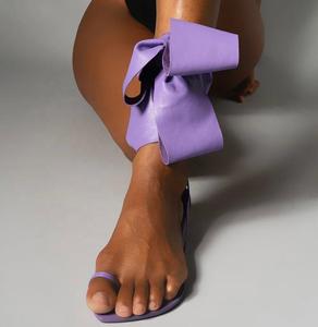 Sandalias de Playa Verano 2025 para Mujer, Diseño Personalizado, Tallas Grandes, con Lazo, Correa en el Tobillo, Punta Abierta, Planas y Modernas - Product Image 6