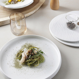 White Ceramic Tableware Set Round Durable <b>Dinnerware</b> For Party And Gift Use - Product Image 2