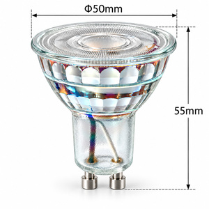 หลอดไฟ LED GU10 5W ตัวหลอดแก้ว แหล่งกำเนิดแสง SMD ปรับความสว่างได้ สำหรับไฟส่องเฉพาะจุดในบ้าน ร้านค้า และแสงสว่างภายในอาคาร - Product Image 5