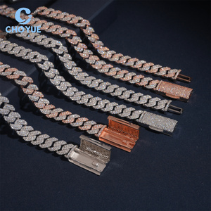 Cadena Cubana de Plata de Ley 925 con Diamantes Moissanite VVS de 13MM, Estilo Hip Hop, Joyería de Moda - Product Image 3