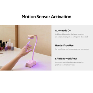 Lampe <span class=keywords><strong>UV</strong></span> <span class=keywords><strong>LED</strong></span> professionnelle sans fil rechargeable pour le durcissement des ongles, portative, avec différentes longueurs d'onde, pour salon et usage domestique - Product Image 5