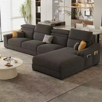 Canapé d'angle en chenille Rosegia avec chaise longue, caractéristiques réglables, design nordique moderne, tissu amovible et lavable, pour salon