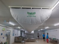 Conduits d'air semi-elliptiques en tissu antibactérien certifié ASTM, spécialement conçus pour les usines de transformation alimentaire