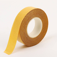 Ruban adhésif double face en tissu jaune, polyuréthane thermofusible, forte adhérence, haute viscosité, sans trace, pour tapis d'exposition et de mariage