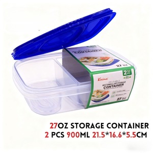 2 Recipientes de Plástico de 27 oz, Libres de BPA, con Tapa de PP, Aptos para Microondas y Lavavajillas, Apilables, Ecológicos, de Gran Capacidad para Almuerzo - Product Image 5