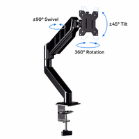 Support de bureau pour moniteur unique, robuste et orientable, optimisé pour la stabilité et la valeur, pour une configuration de bureau fiable