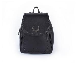 하이 퀄리티 여자의 검은 PU 가죽 배낭 대용량 유행 책가방 휴대용 레저 가방 - Product Image 6