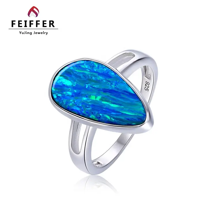 High Carbon Solid Elegant Real Sterling Gemstone For And Women Colorful Gems Anillos 925 Men Blue Opal Jewelry Silver Rings