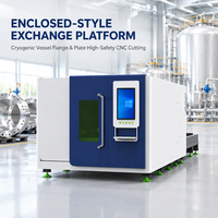 Mesin Pemotong Laser Fiber Tipe Full Enclosure Exchange Table 3000W 6000W 12000W untuk Pemotongan Plat Logam di Clean Workshop