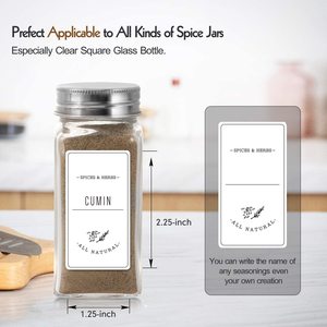 Kitchen Identification Printed Spice Jar Stickers <strong>Pantry</strong> <strong>Labels</strong> - Product Image 6