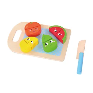 Groothandel snijden voedsel speelgoed kids-Baby Kids Leuke Magnetische Houten Pretend Play Keuken Eten Set Fruit Snijden Speelgoed Met Board