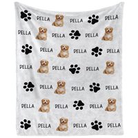 Manta Personalizada con Foto de Perro, Manta de Franela con Estampado de Cara de Mascota, para Amantes de los Perros, Regalo de Cumpleaños o Día del Padre