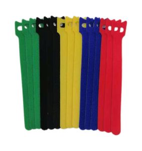 Suministro de fábrica: Paquete de 30, 50 o 100 unidades de bridas de nailon con velcro, organizador de cables con gancho y bucle, bridas de cable de doble cara con logotipo personalizado - Product Image 2