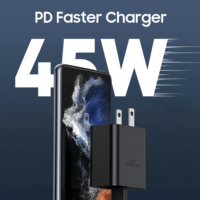 GAN pengisi daya dinding, 45W Super cepat PD pengisi daya Cepat Tipe C Port perjalanan Universal semua ponsel dengan kabel 5A Tipe C