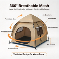 Tente de camping portable personnalisée pour animaux de compagnie, abri pliable imperméable pour chiens et chats avec maille respirante et protection solaire UPF50+