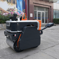 Rouleau vibrant à double tambour essence diesel petit rouleau de compactage compacteur à main mini rouleau compresseur