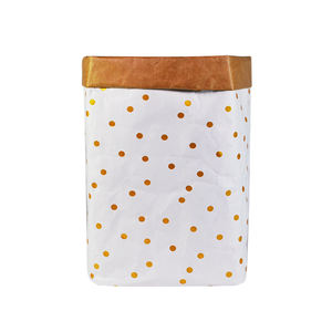 Blanco Dupont Tyvek papel bolsa de almacenamiento con Brown Dot impresión Multi funcional organizador para el transporte de alimentos Almacenamiento en casa bien - Product Image 2