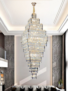 Langju Modern Art Deco Personalizable Big Hotel Lobby Iluminación para Hotel Lobby Sala de estar Techo alto Puerta de entrada Candelabro - Product Image 3