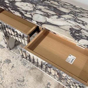 <span class=keywords><strong>Tavolo</strong></span> Consolle Moderno di Lusso in Marmo Calacatta Viola per Ingresso Soggiorno Corridoio per Casa Hotel Residence o Villa - Product Image 4