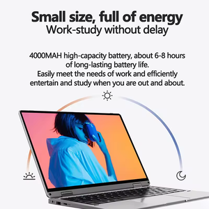 Melhor Venda de 11,6 Polegadas Portátil Impressão Digital Desbloquear Laptop Touch Screen com Câmera Novo Processador Intel Uso Doméstico Pessoal - Product Image 4