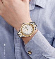 Montres automatiques pour hommes de marque Skmei 9221, montre de luxe en acier inoxydable doré