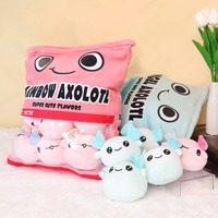 Lot de 8 Peluches Axolotl Arc-en-ciel en Forme d'Ange, Jouets en Peluche, Cadeau Mignon Personnalisé OEM EN71 CE