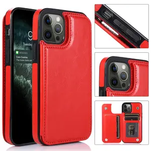 good quality wallet leather hand made mobile phone case for iphone xs 11 12 13 14 15 pro max for men