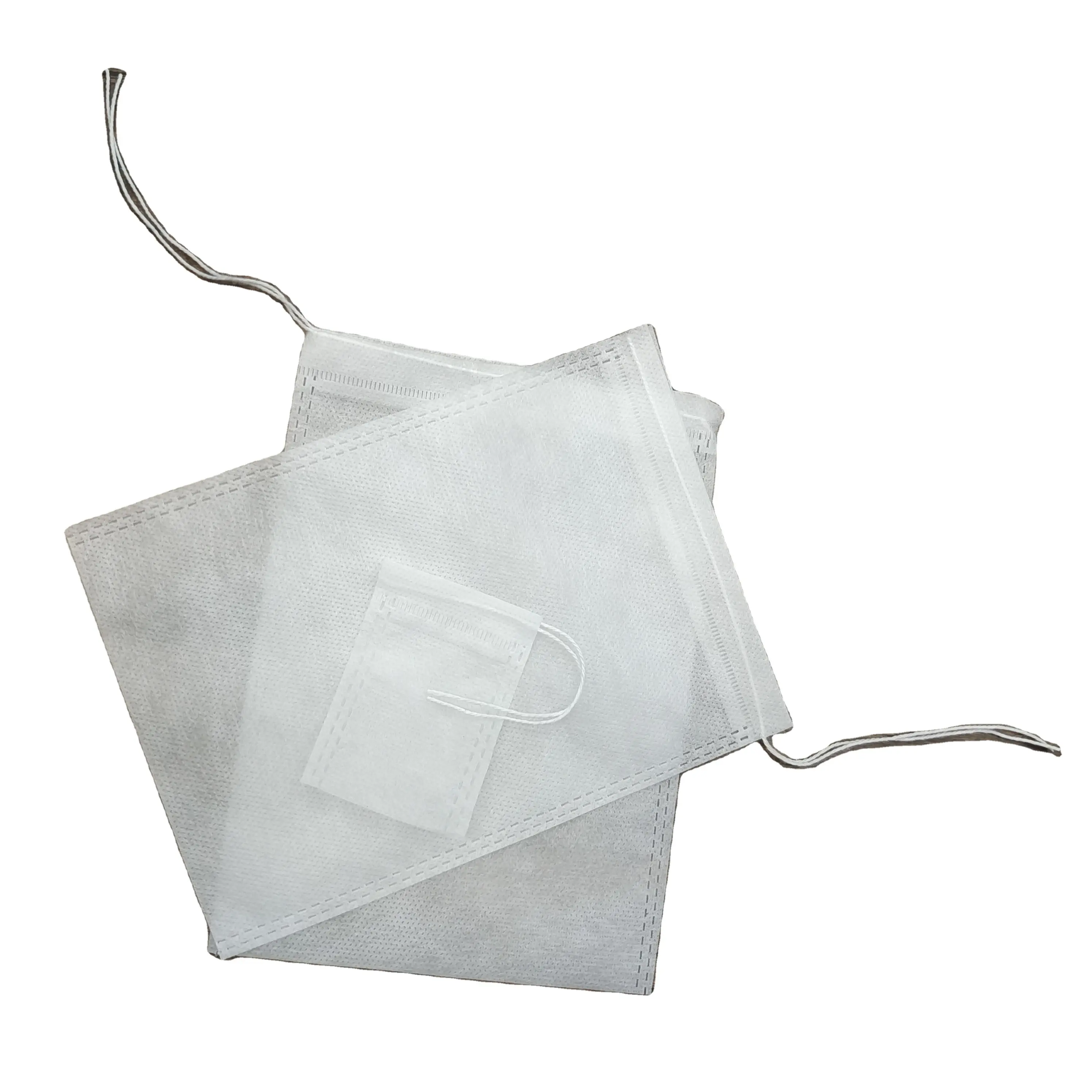 China Factory Supply High Quality White Empty Non Woven Bag Tea Filter Bags with Drawstring