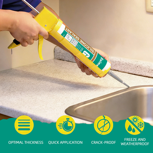 Sellador de Silicona GP Transparente de Curado Rápido, Pegamento Acético para Vidrio, Acuarios y Construcción, Sellador de Juntas de Alta Adhesión - Product Image 4