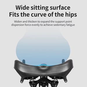 Siège de vélo surdimensionné confortable remplacement selle de vélo mousse à mémoire de forme coussin de siège de vélo souple étanche universel - Product Image 2