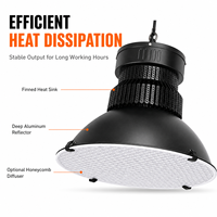 Projecteur LED anti-éblouissement 100/200/300/400W à diffusion nid d'abeille, direct usine, pour éclairage intérieur de sites sportifs de badminton