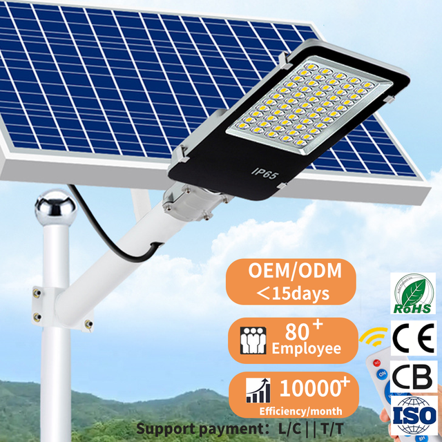 Super Bright Solar Street Light Outdoor IP67 Waterproof   500W 600W Solar Led Street Light Lamp With Remote Control Good Quanty