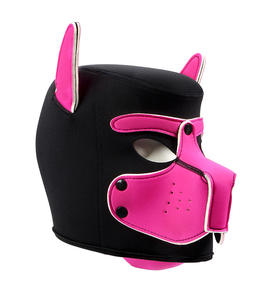 <span class=keywords><strong>Masque</strong></span> fétichiste multicolore réaliste pour chiot et chien adulte Tête de chien pour SM Cosplay Bondage Harnais Face Hood for Cosplay Fetish - Product Image 5