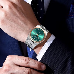 Montre à quartz de luxe pour homme, toute nouvelle, en acier inoxydable, étanche 3 ATM, lumineuse, avec affichage de la date et du jour, cadran 40-44 mm, modèle 2658 - Product Image 6