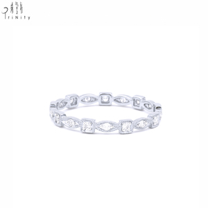 Anillo Apilable de Diamantes Más Vendido, Anillo de Eternidad Delicado, Joyería Moderna, Anillo de Oro Amarillo de 18K con Diamantes Naturales Reales - Product Image 5