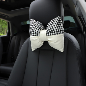 Appuie-tête et coussin de nuque pour voiture, imprimé pied-de-poule jacquard, forme en U, 28x28x14cm, pour siège de voiture, coussin de voyage confortable - Product Image 4