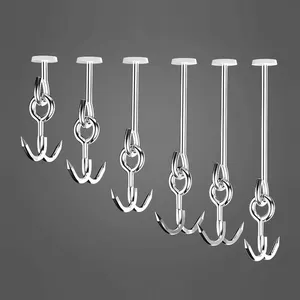 Stainless steel polished double hanging hook thick special pork hook cold storage cold chain meat hook